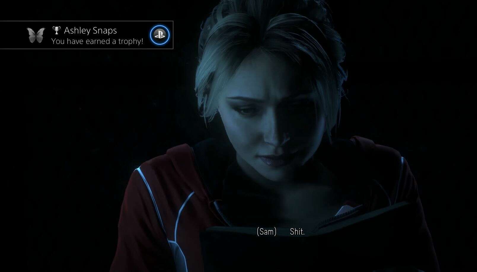 Ashley Snaps Until Dawn Trophy