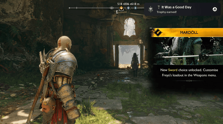 god of war ragnarok it was a good day trophy